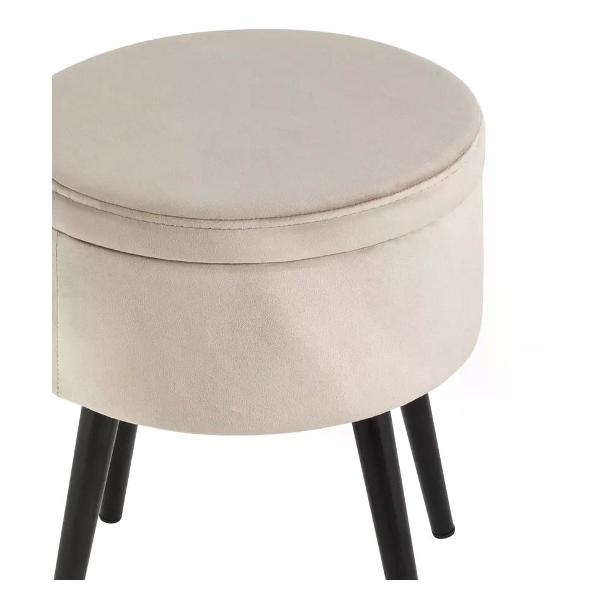 Пуф Stool Group с ящиком для хранения Клайс велюр светло-серый