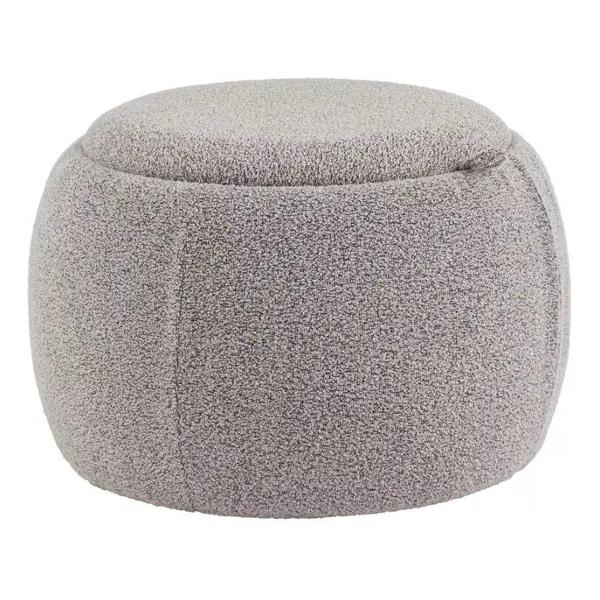 Пуф Stool Group Пуф-трансформер с ящиком Люкке с крышкой, букле серый