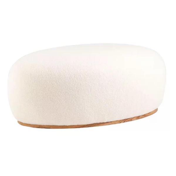 Пуф Stool Group Полли XL, тедди, белый