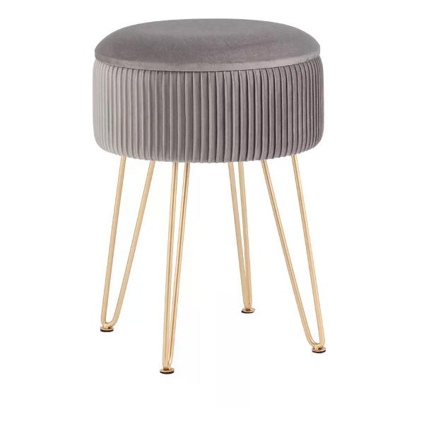 Пуф Stool Group Астор велюр серый