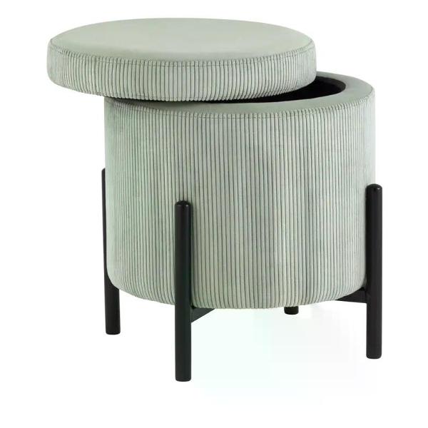 Пуф Stool Group Дали велюр бледно-зелёный