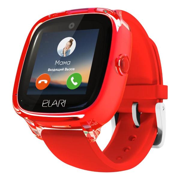 Часы с GPS трекером Elari KidPhone Fresh 4G красный