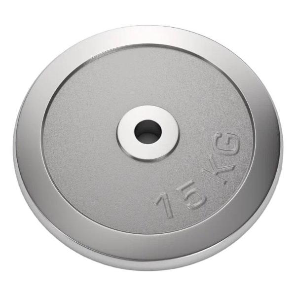 Диск хромированный для штанги и гантелей UnixFit 15 кг, d - 25 мм, блины для штанги, диск для грифа 1шт.