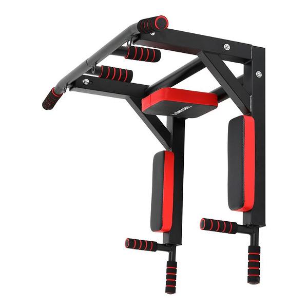 Турник настенный 3 в 1 UnixFit для подтягиваний / Pull up 200 для домашних тренировок, 2 хвата, нагрузка до 200 кг., длина перекладины 93 см., кольца для крепления, 93х72х46 см