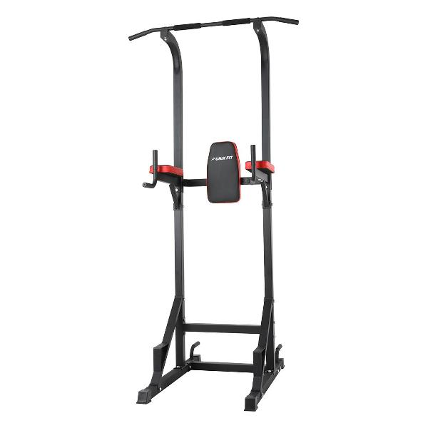 Турник-пресс-брусья 3 в 1 UnixFit силовой тренажер / Power Tower 120 для домашних тренировок, 2 хвата, нагрузка до 140 кг, длина турника 109 см, 106 x 109 x 222 см