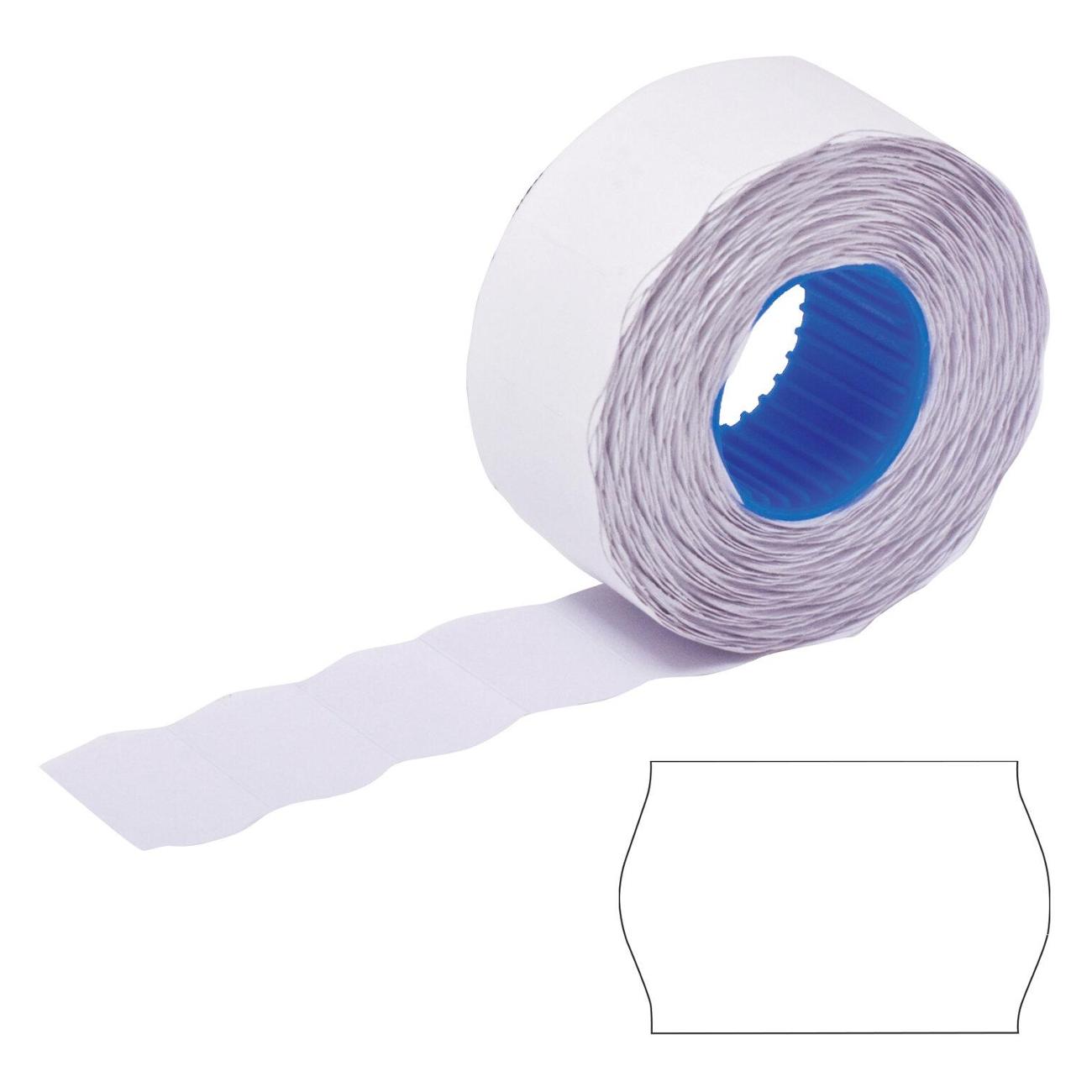 Этикетка самоклеющаяся Brauberg 26*16 волна белая 5р*800шт 123580