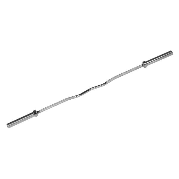 Гриф олимпийский UnixFit профессиональный / PRO 180 W-образный изогнутый для штанги, длина 180 см, нагрузка до 180 кг, для жима лежа, для тяги и приседаний, замок-пружина в комплекте, диаметр 50 мм