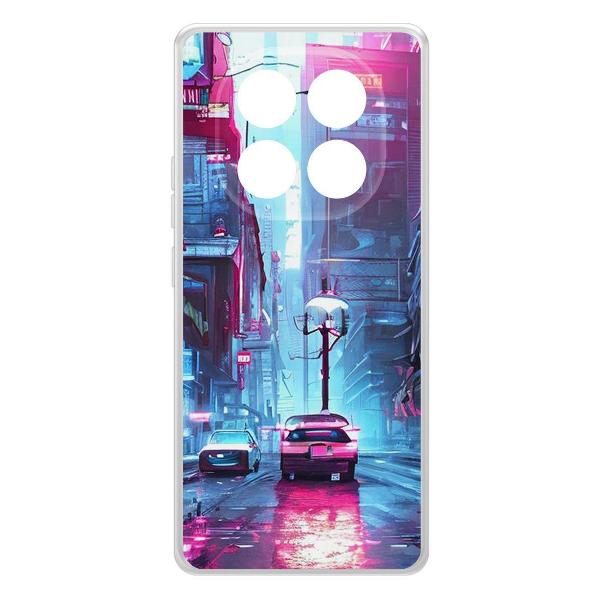 Чехол Krutoff Киберпанк Улица Xiaomi Redmi Note 14 Pro 4G