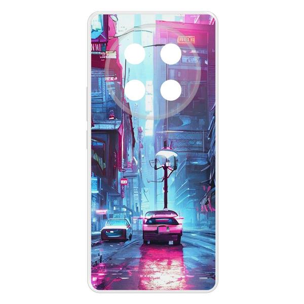 Чехол Krutoff Киберпанк Улица для Honor X60 Pro