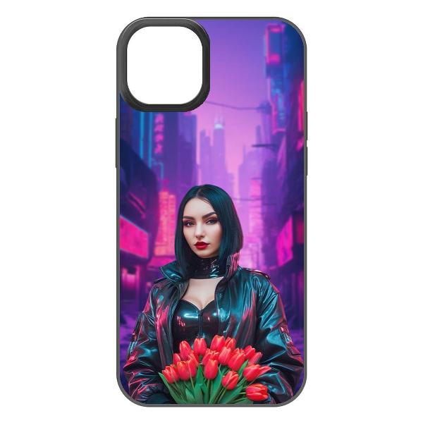 Чехол для смартфона, телефона Krutoff для Киберпанк-весна iPhone 15 Plus черный фото
