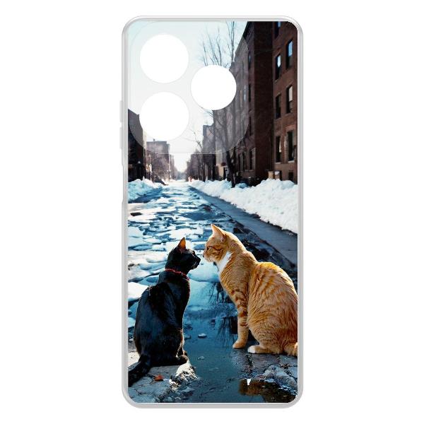 Чехол Krutoff Мартовские коты INFINIX Smart 8 Plus фото