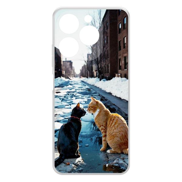 Чехол Krutoff Мартовские коты ITEL A70 фото