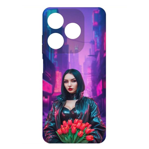 Чехол для смартфона, телефона Krutoff Киберпанк-весна TECNO Spark 10C