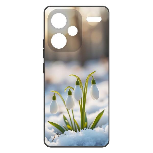 Чехол Krutoff Подснежники Xiaomi Redmi Note 13 Pro+ 5G фото