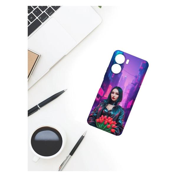 Чехол Krutoff Киберпанк-весна Vivo Y16