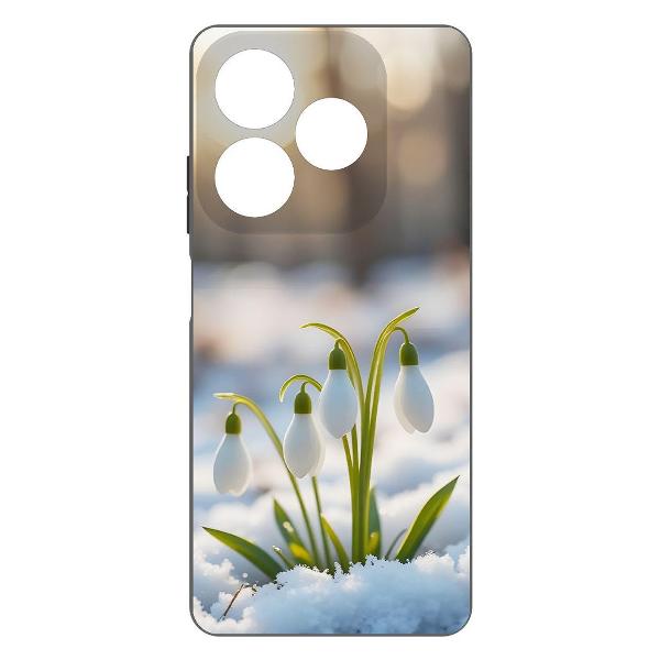 Чехол Krutoff Подснежники INFINIX Smart 8 Plus фото