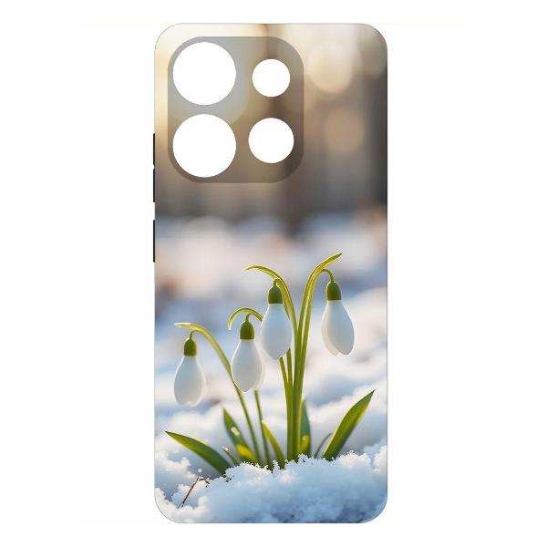 Чехол Krutoff Подснежники TECNO POP 7 Pro