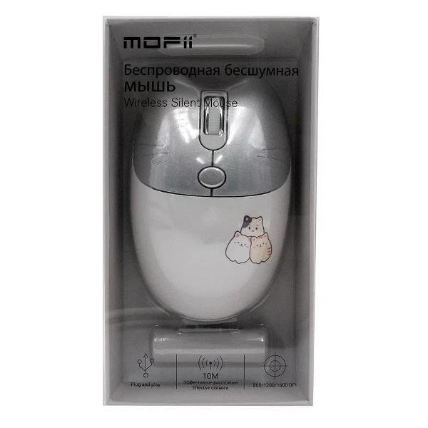 Мышь беспроводная MOFii M3AG Silver белый