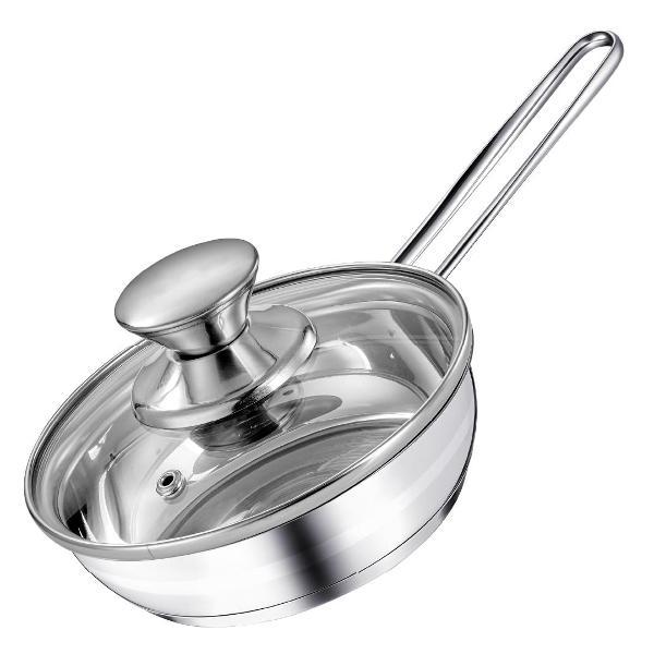 Сковорода НЖС с крышкой 14см REGENT inox BIMBO vitro