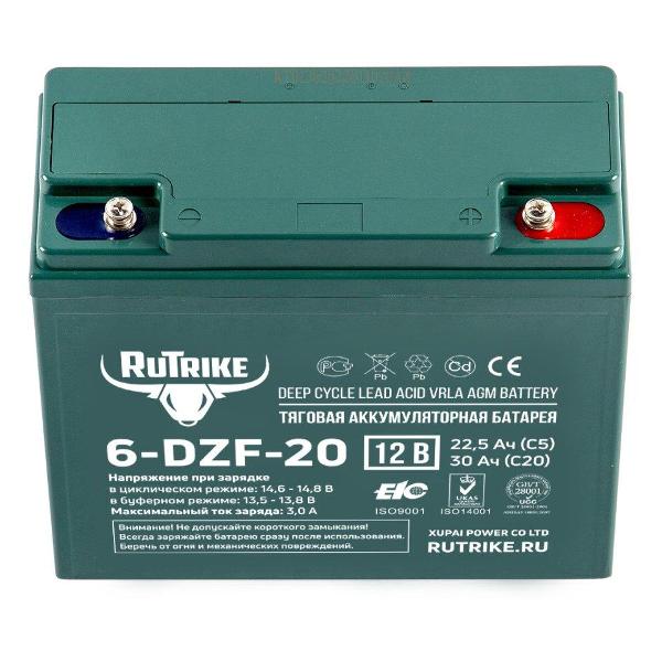 Тяговый аккумулятор Rutrike 6-DZF-20 (12V20A/H C2) фото
