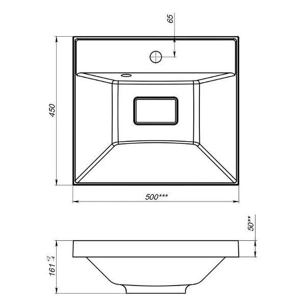 Раковина встраиваемая Uperwood Classic New 50