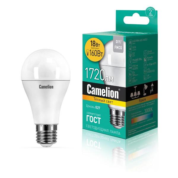 Лампа Camelion LED/18W-A65-3K/E27