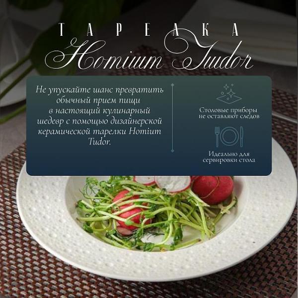 Тарелка столовая HOMIUM Tudor D25 см для пасты и вторых блюд