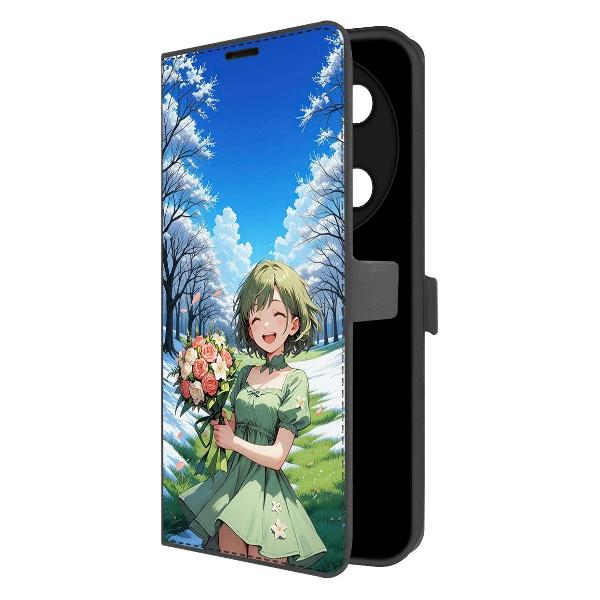 Чехол Krutoff Eco Book для ITEL RS4 Аниме весна