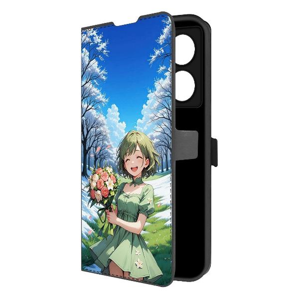 Чехол Krutoff Eco Book для INFINIX Note 40 Pro 5G Аниме весна фото