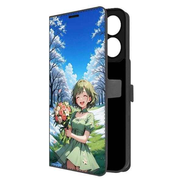 Чехол Krutoff Eco Book для Xiaomi Poco C75 Аниме весна фото