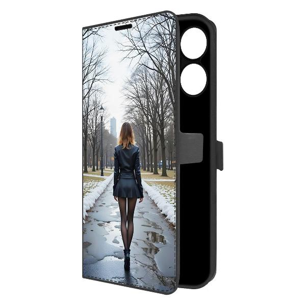 Чехол Krutoff Eco Book для Realme C63 Весна в городе фото