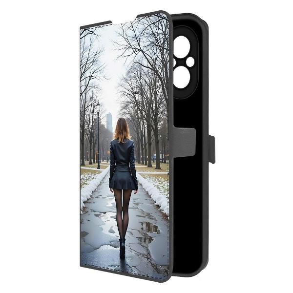 Чехол Krutoff Eco Book для Realme C67 Весна в городе