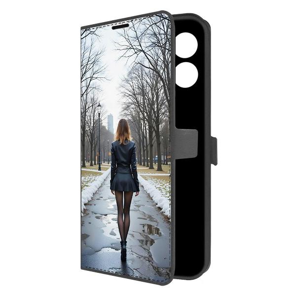 Чехол Krutoff Eco Book для INFINIX Hot 30 Весна в городе