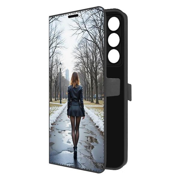 Чехол Krutoff Eco Book для Realme C75 Весна в городе