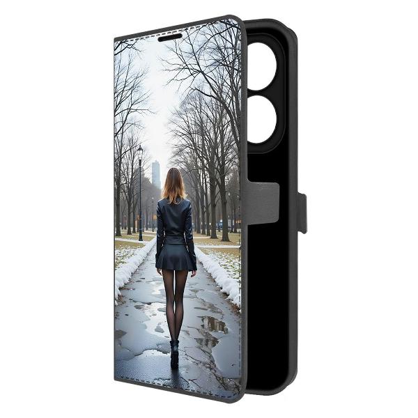 Чехол Krutoff Eco Book для INFINIX Smart 8 Plus Весна в городе