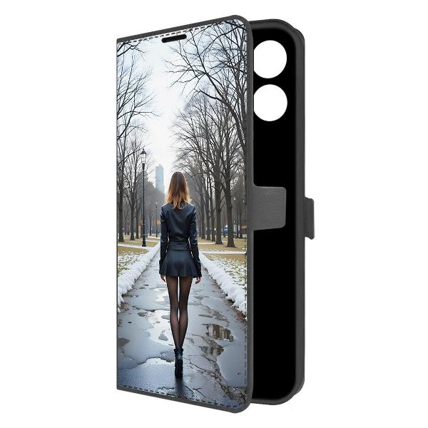 Чехол Krutoff Eco Book для Realme C53 Весна в городе