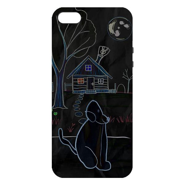 Чехол Krutoff Ночной сторож для iPhone 5/5s черный