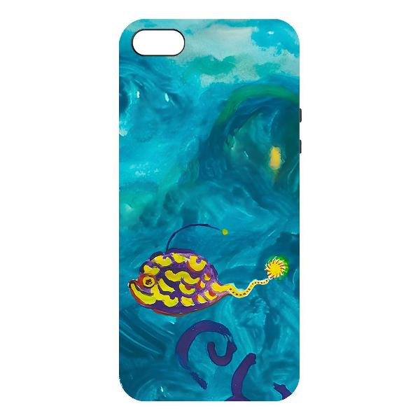 Чехол Krutoff Удильщик для iPhone 5/5s черный