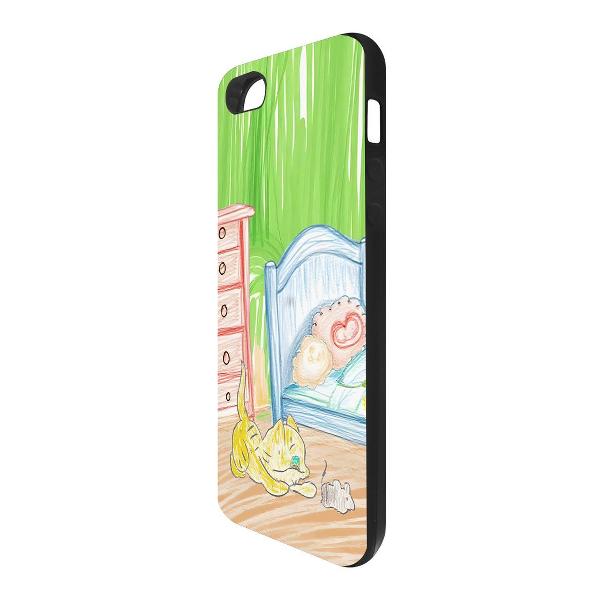 Чехол Krutoff Кошки-мышки для iPhone 5/5s черный