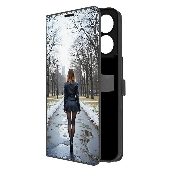 Чехол Krutoff Eco Book для Xiaomi Poco C61 Весна в городе фото