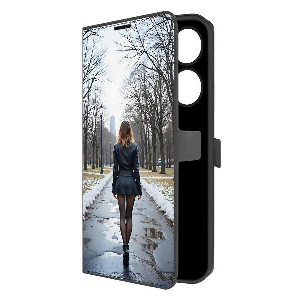 Чехол Krutoff Eco Book для Xiaomi Poco M6 Pro 4G Весна в городе фото