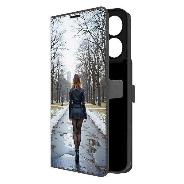 Чехол Krutoff Eco Book для Xiaomi Redmi 13C Весна в городе фото