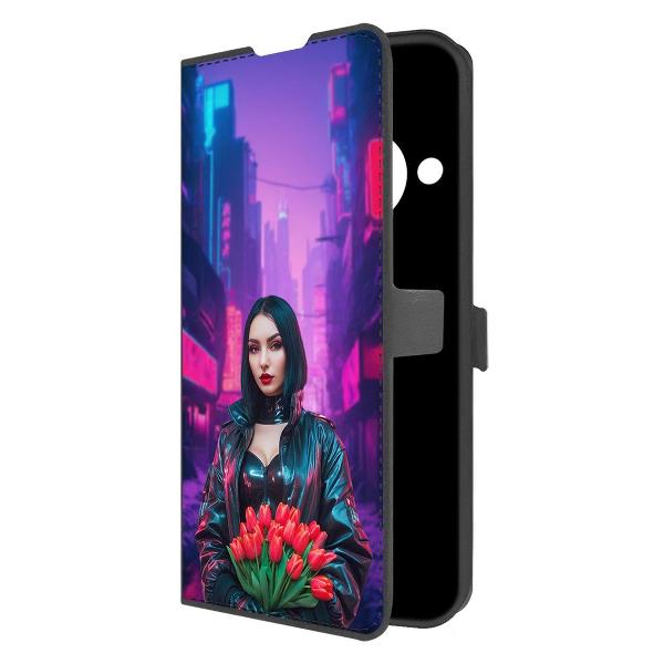 Чехол Krutoff Eco Book для Honor X9a Киберпанк-весна фото