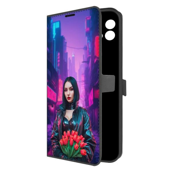 Чехол Krutoff Eco Book для Realme Narzo 50i Киберпанк-весна