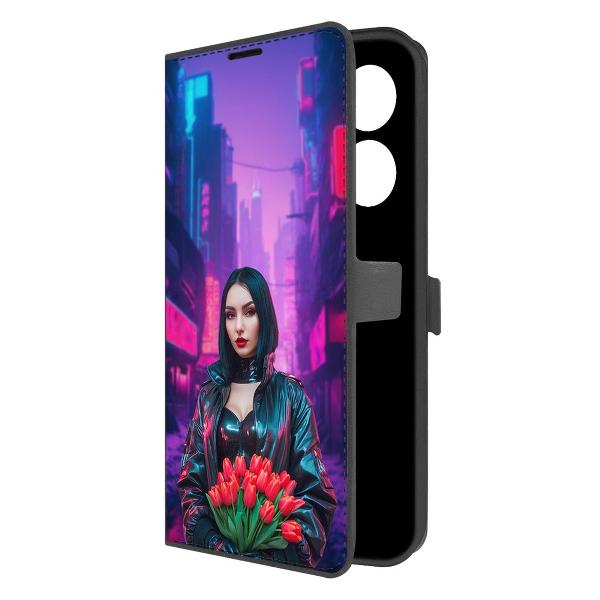 Чехол Krutoff Eco Book для TECNO Camon 20 Киберпанк-весна