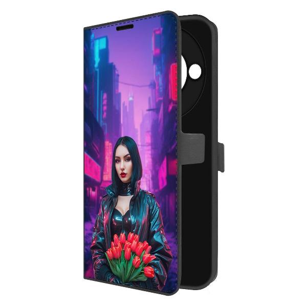 Чехол Krutoff Eco Book для Honor X9c Smart Киберпанк-весна фото