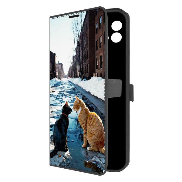 Чехол Krutoff Eco Book для Realme Narzo 50i Мартовские коты