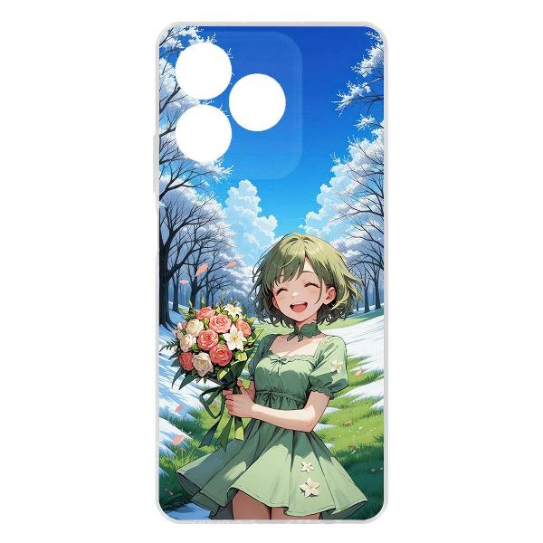 Чехол Krutoff Clear Case Аниме Весна для Realme C51