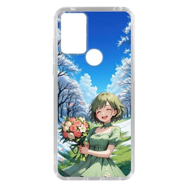 Чехол Krutoff Clear Case Аниме Весна для TCL 30 SE