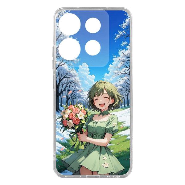Чехол Krutoff Clear Case Аниме Весна для TECNO Spark Go 2023 фото
